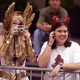 Baltazar (right) admires a passing 'Farscape' actor along with one of the other 23 women at ScaperCon.